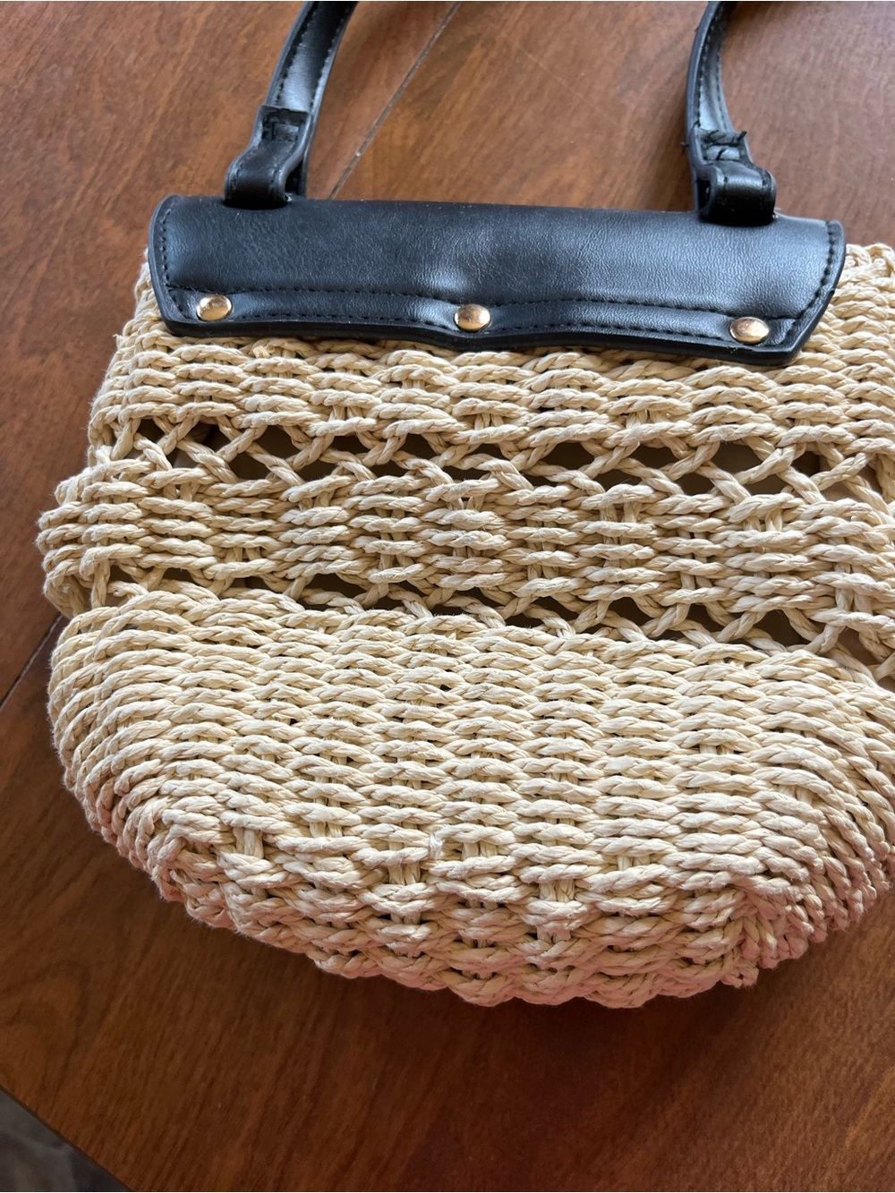 a new day Black and Natural Woven Crossbody Bag - Picture 5 of 6